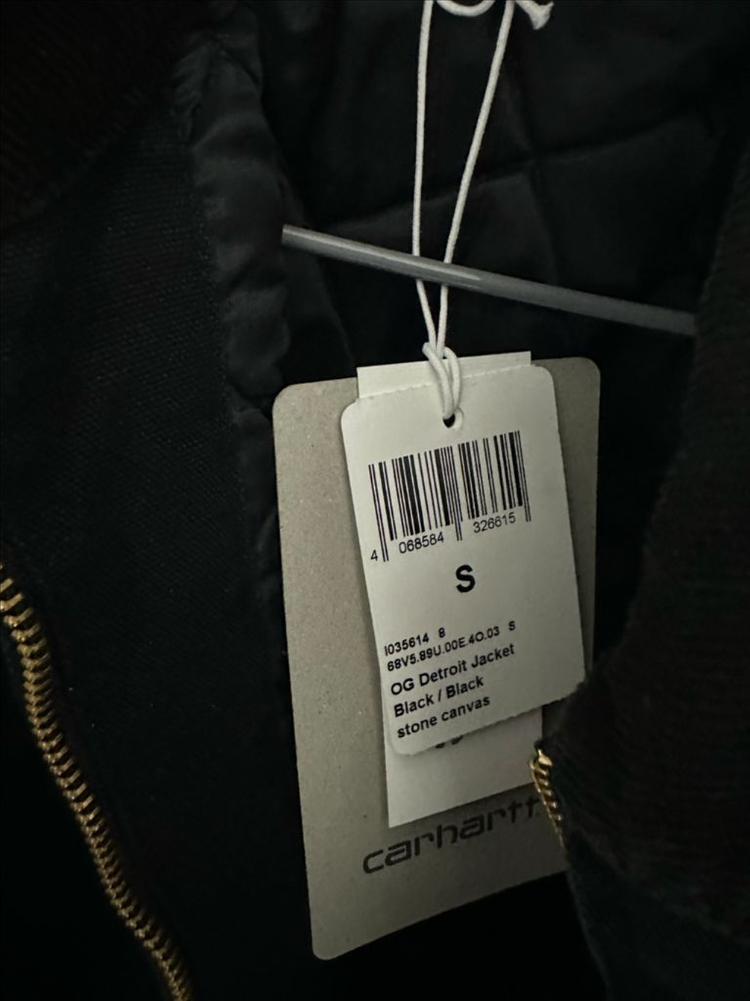 칼하트 WIP OG 디트로이트 자켓 블랙 스톤 캔버스 이미지