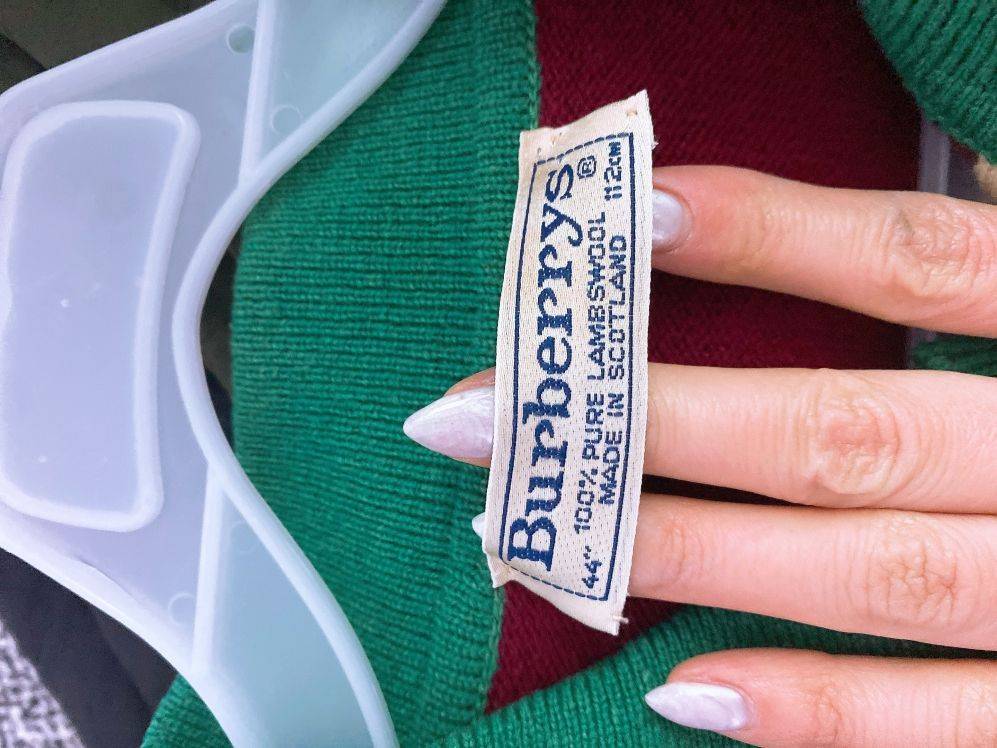 (110)버버리남자램스울빈티지레트로카라니트티 이미지