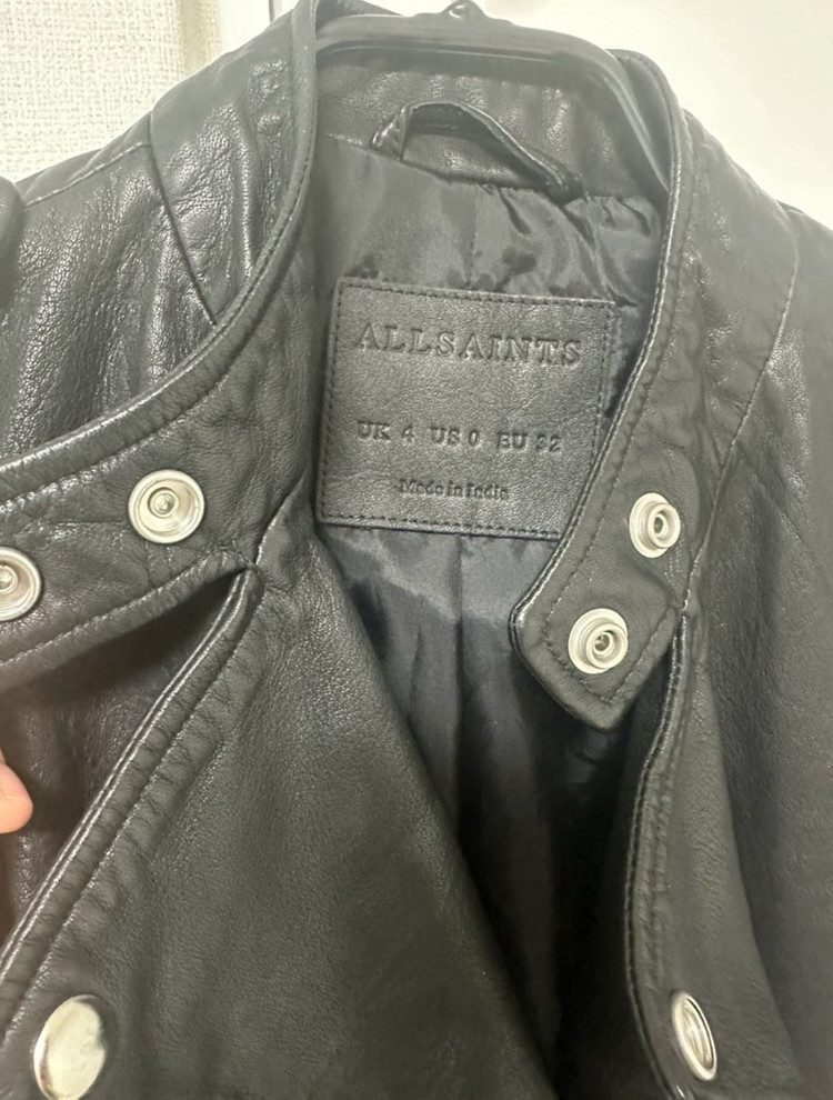 올세인츠 양가죽 바이크자켓--1