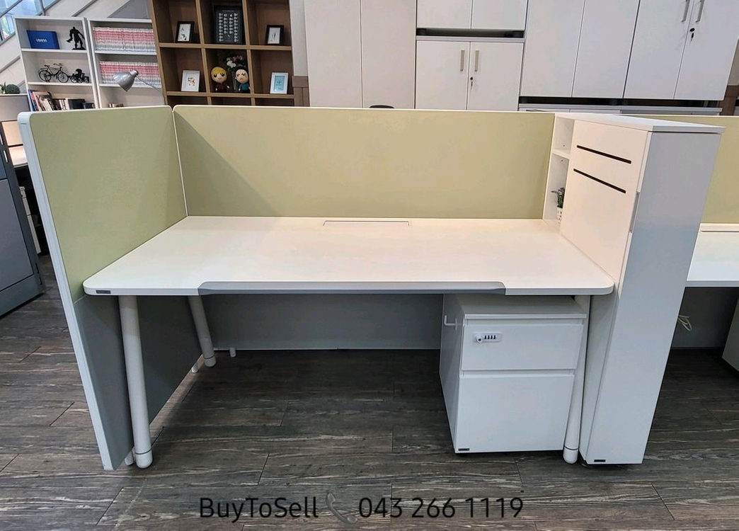 리바트오피스 이지링커책상1600+1인옷장+서랍 SET 판매 이미지