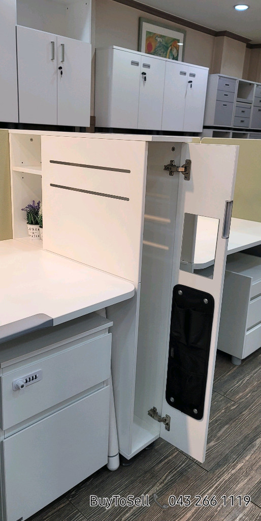 리바트오피스 이지링커책상1600+1인옷장+서랍 SET 판매 이미지