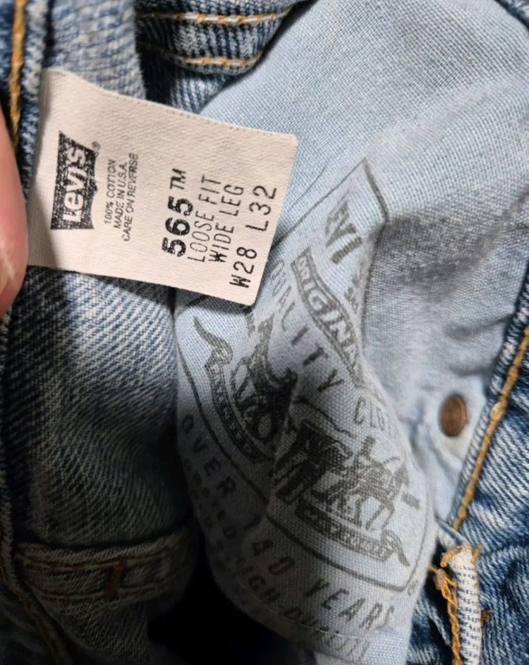 [27]리바이스565 90빈티지 여자 와이드 데님 청바지--3