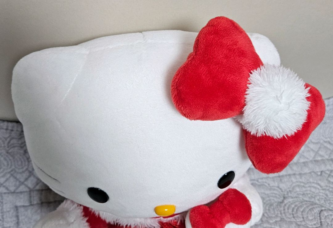 [최저가]산리오 헬로키티 인형 크리스마스 눈사람 산타 겨울 리본 모자--3