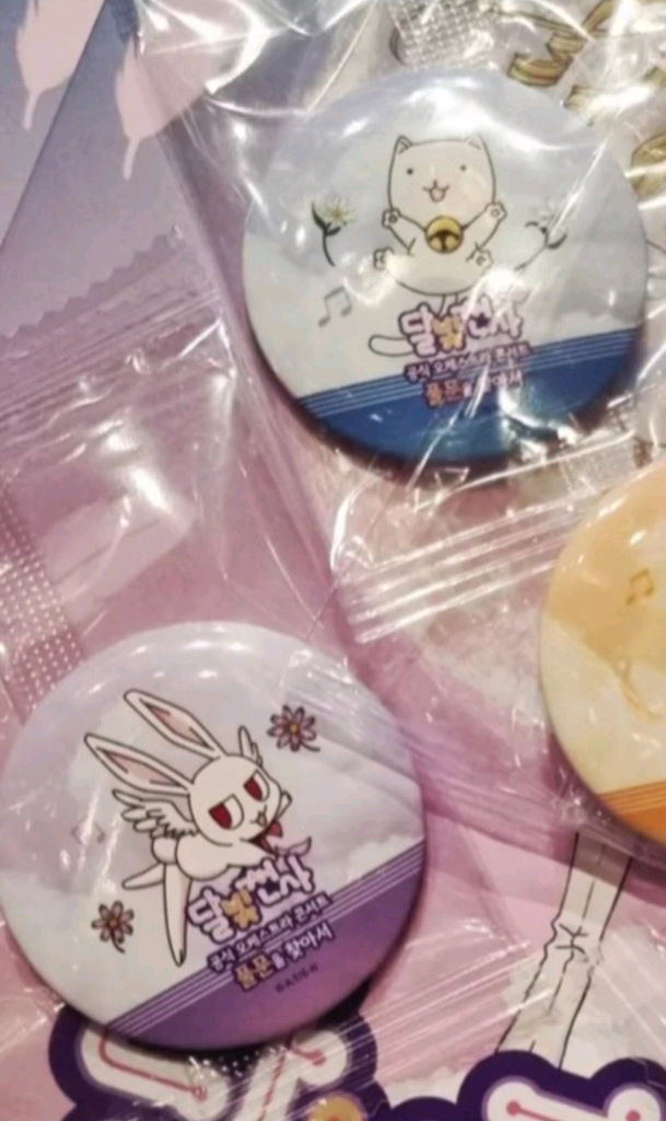 [구매]달빛천사 오케스트라 공연 VIP 특전 캔뱃지 타토, 멜로니--1