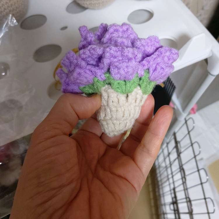 손뜨개 꽃다발 티코스터--4
