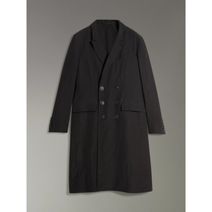 버버리 이태리 메이드 린넨 실크 더블 트렌치 코트