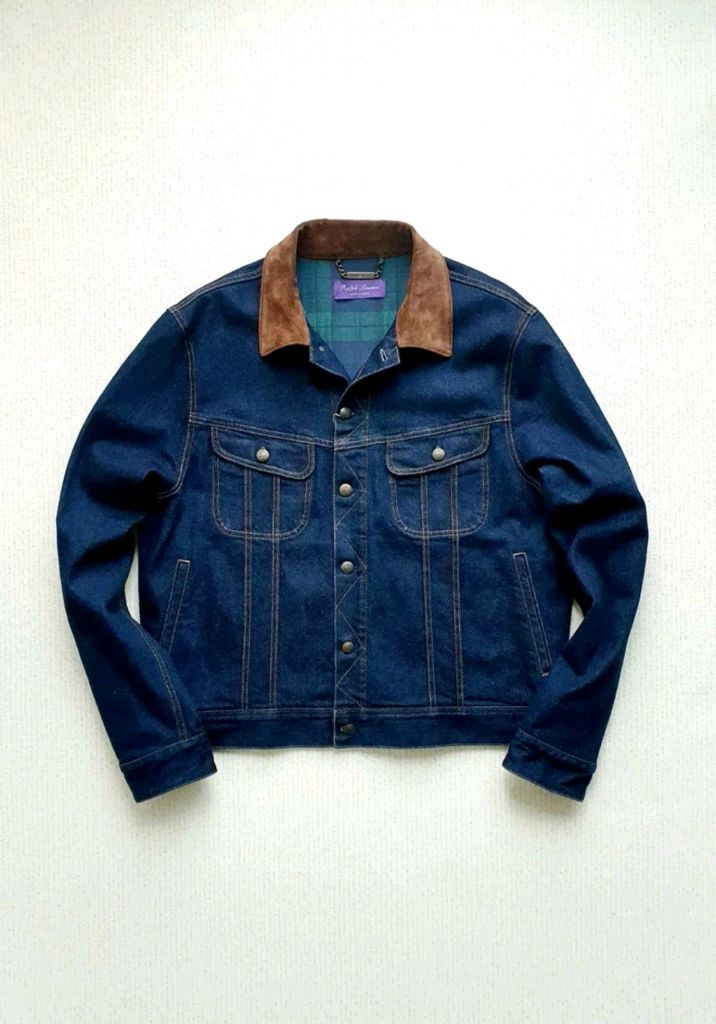 랄프로렌 퍼플라벨 스웨이드카라 데님자켓 이미지