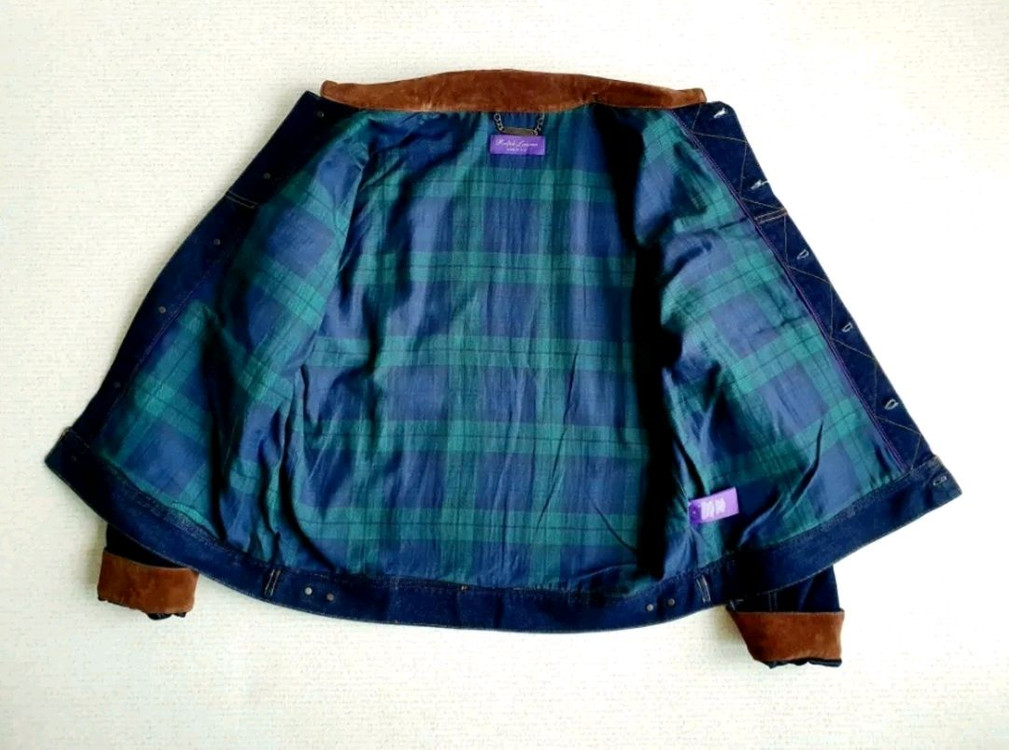 랄프로렌 퍼플라벨 스웨이드카라 데님자켓 이미지