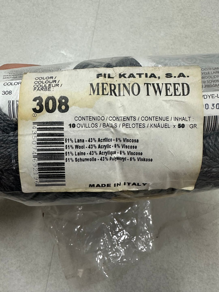 메리노 트위드 뜨개실 세트 ( katia merino tweed )--1