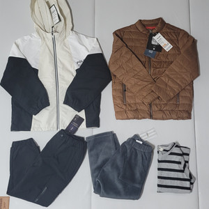 남아옷 120 ~ 130 점퍼 등 7개 일괄(5개새거)폴햄바람막이 셋업 탑텐구스경량 블루독경량 래핑차일드구스롱다운