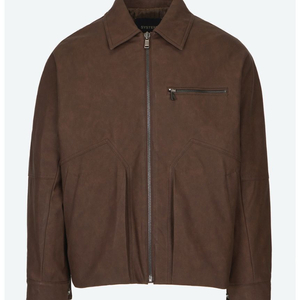 [48]시스템옴므 레더 이펙트 집업 자켓