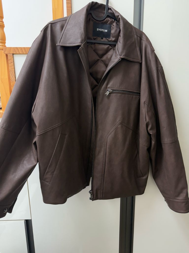 [48]시스템옴므 레더 이펙트 집업 자켓 이미지