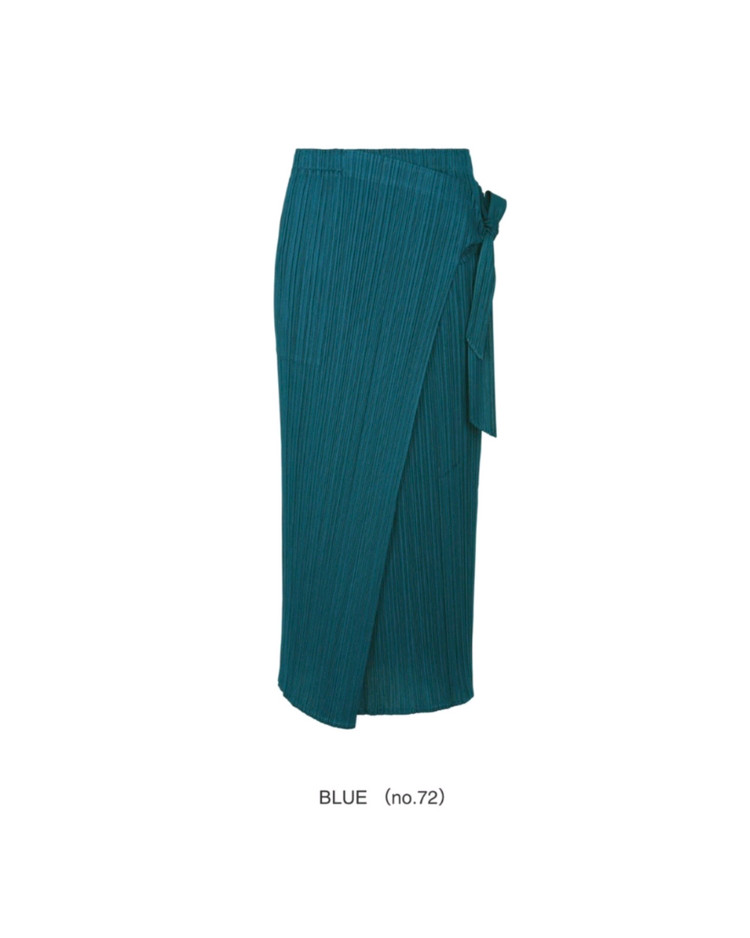 플리츠플리즈 랩스커트 ,반목탑 블루 세트~--2
