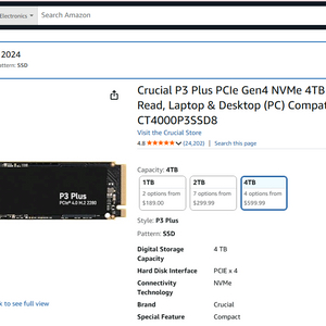 PCIe Gen4 NVMe SSD 4TB