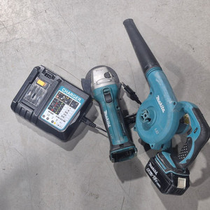 마끼다 충전 그라인더+ 송풍기(makita DGA 402+ makita DUB 185) 중고 팝니다