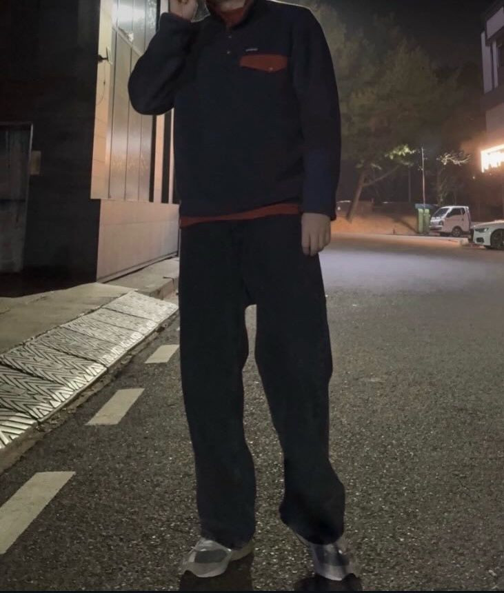 [L]파타고니아 신칠라 스몰더 블루 버니쉬드 레드--7