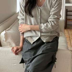 새상품 내수니트 이매진니트가디건 울가디건 울니트 단가라 사이즈55-77 이미지