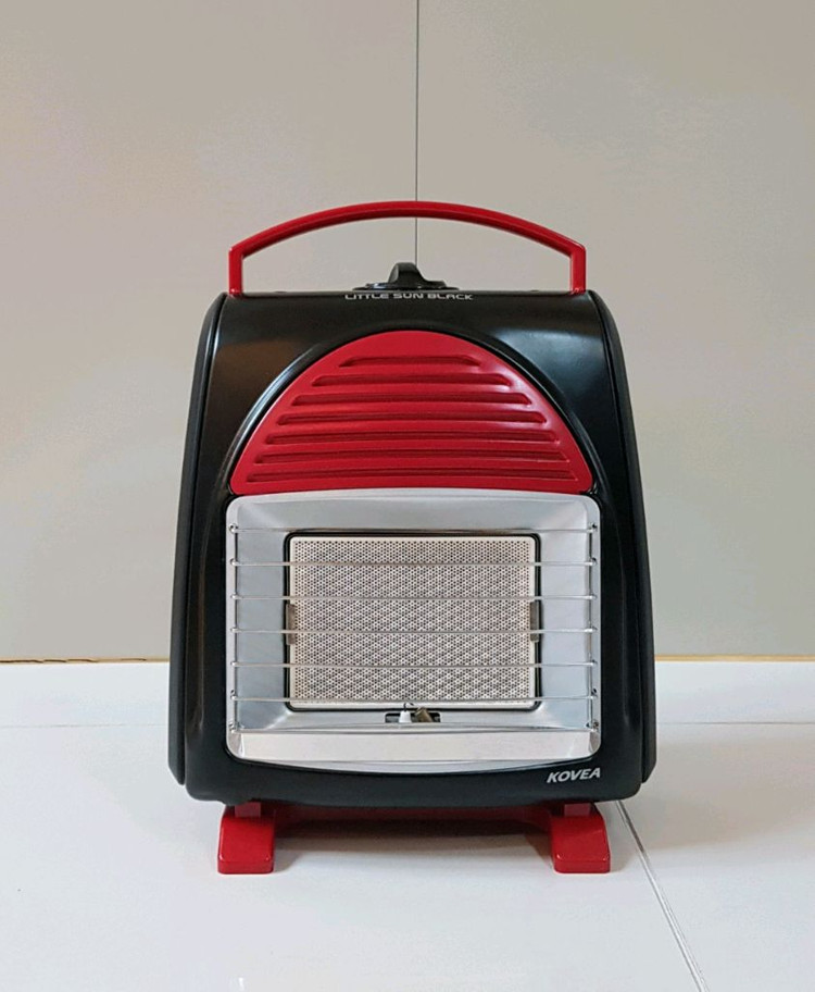 (신품급) 코베아 리틀썬 블랙 캠핑 가스히터 이동식 난로 이미지