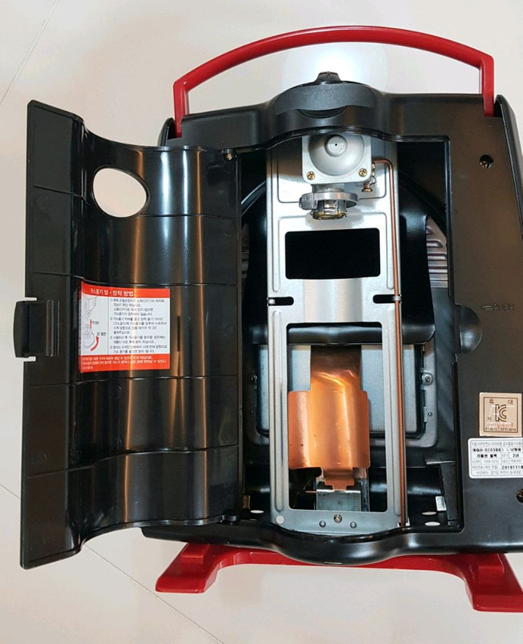 (신품급) 코베아 리틀썬 블랙 캠핑 가스히터 이동식 난로 이미지