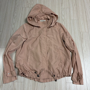 단면측정ㅇ) 자라 zara 모자 탈부착 가능 핑크 윈드자켓 점퍼 바람막이 m 44,55