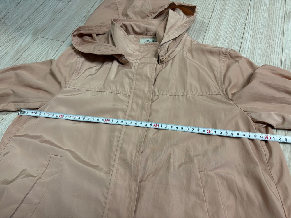 단면측정ㅇ) 자라 zara 모자 탈부착 가능 핑크 윈드자켓 점퍼 바람막이 m 44,55--4