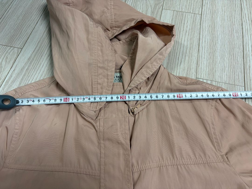 단면측정ㅇ) 자라 zara 모자 탈부착 가능 핑크 윈드자켓 점퍼 바람막이 m 44,55--5