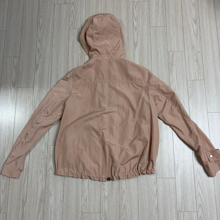 단면측정ㅇ) 자라 zara 모자 탈부착 가능 핑크 윈드자켓 점퍼 바람막이 m 44,55--7