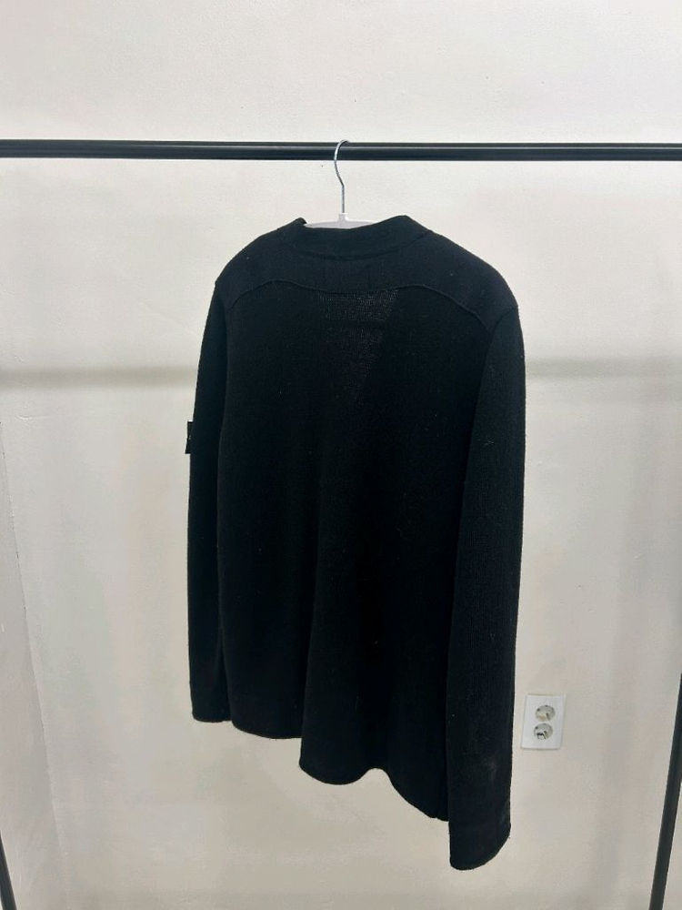 스톤아일랜드 와펜 패치 브이넥 울 가디건 L사이즈--1