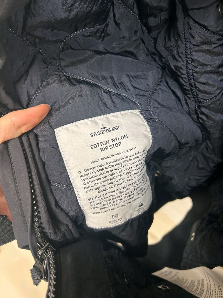 스톤아일랜드 코튼 나일론 립스탑 블루종 자켓 S사이즈--4