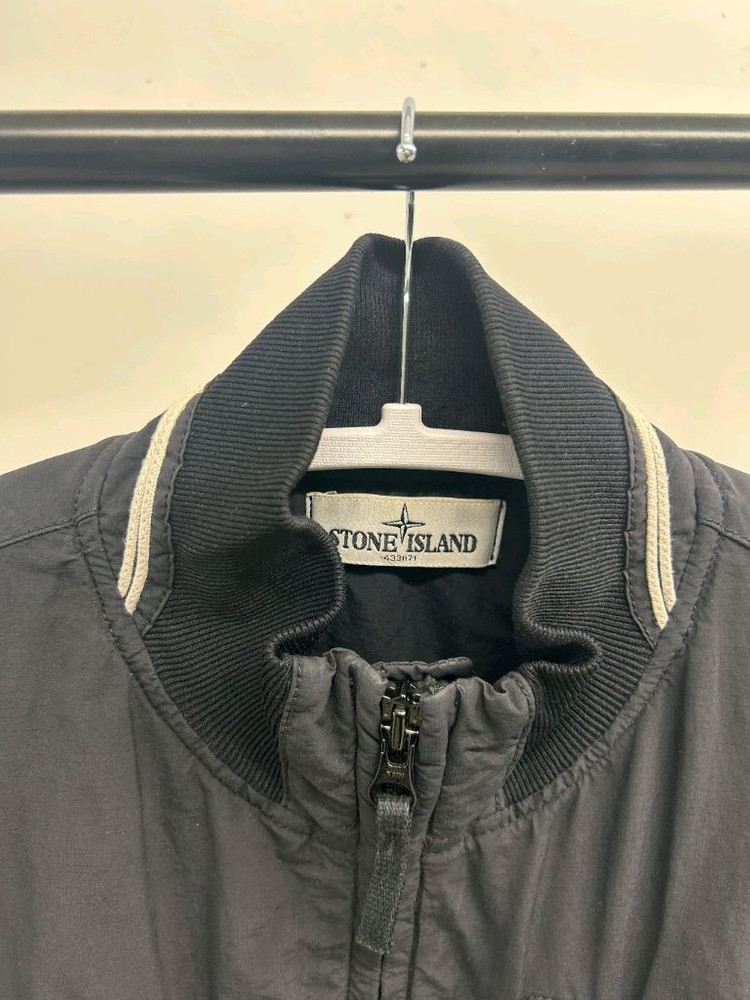 스톤아일랜드 코튼 나일론 립스탑 블루종 자켓 S사이즈--5