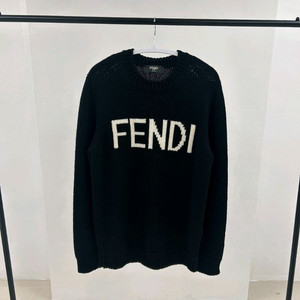 펜디 인타르시아 로고 니트 48 블랙