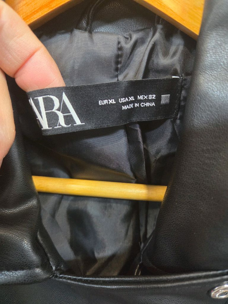 자라 여성 페이크 레더 라이더 자켓 xl 이미지