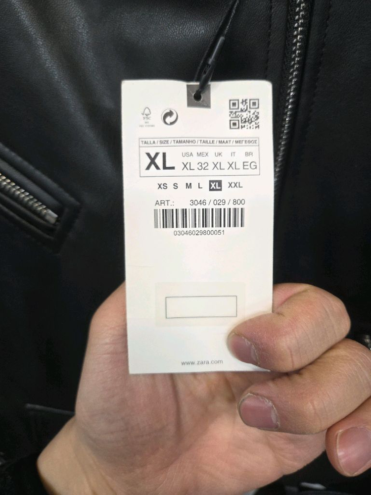 자라 여성 페이크 레더 라이더 자켓 xl 이미지