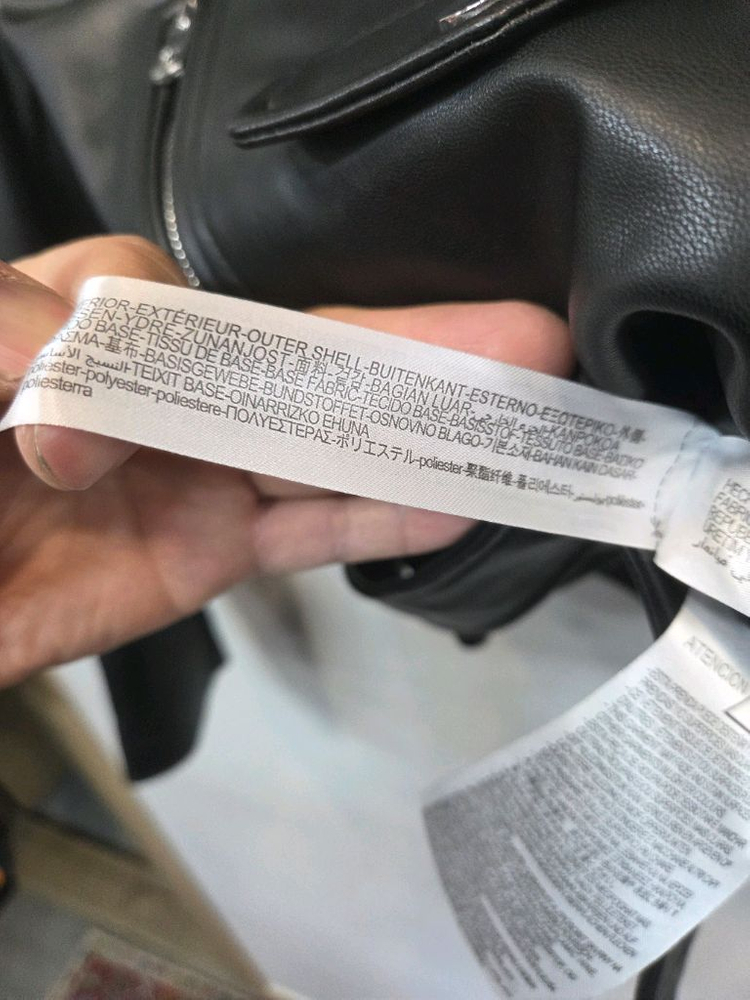 자라 여성 페이크 레더 라이더 자켓 xl 이미지