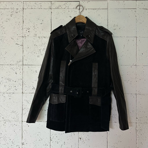 95 지오송지오 양가죽 돈피스웨이드 자켓 블랙