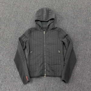 00s 프라다 플리스 퀼팅 후드 집업