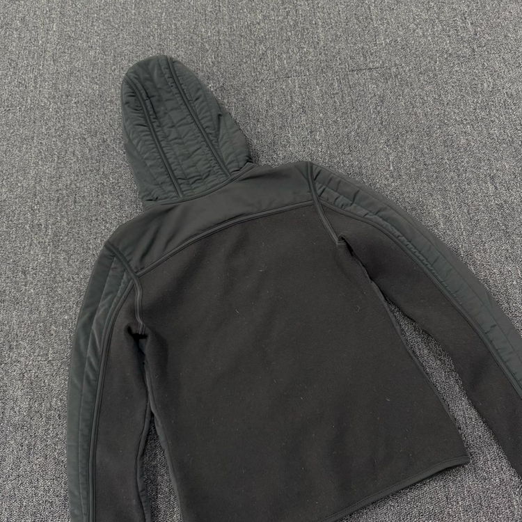 00s 프라다 플리스 퀼팅 후드 집업--5