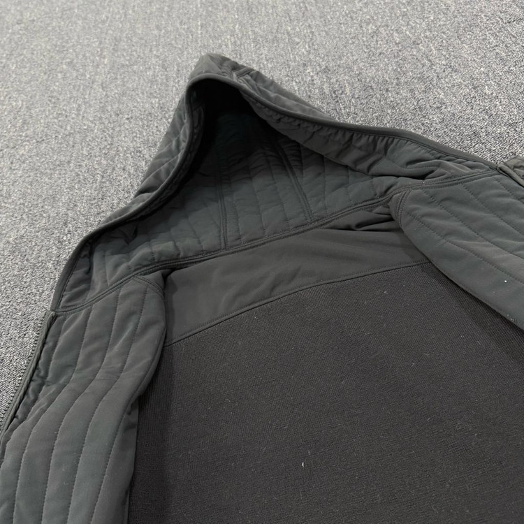 00s 프라다 플리스 퀼팅 후드 집업--8