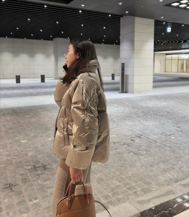 듀마르셀 푸퍼 글로시 다운패딩 (한섬 타임 시스템 스타일) 이미지