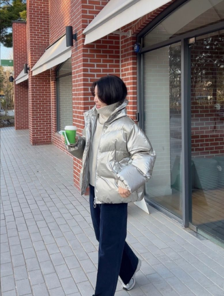 듀마르셀 푸퍼 글로시 다운패딩 (한섬 타임 시스템 스타일) 이미지