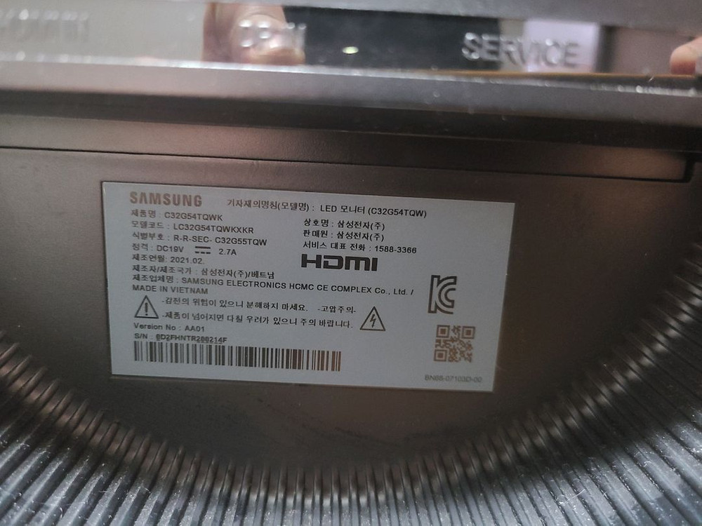 삼성 ODYSSEY G5 32인치 커브드 게이밍 모니터 C32G54TQWK 메인보드 기판 이미지