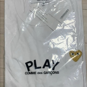 꼼데 가르송 골드와펜 반팔티 화이트 XXL 새상품 이미지