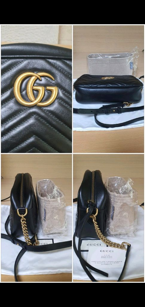 구찌 마몬트 마틀라세 스몰 크로스백 새상품급 정품(감정O)프라다루이비통디올고야드샤넬셀린느보테가생로랑발렌시아가가방 이미지