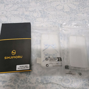 아이폰12미니 ,케이스2개, 신지모루 강화유리필름3장 일괄 이미지