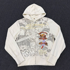 Ed Hardy 에드하디 타투 큐빅 후드집업