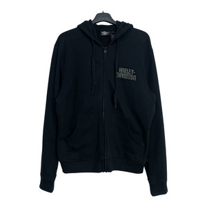 할리데이비슨 자수로고 기모 후드집업 블랙 L 이미지