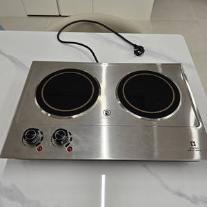 캠핑여행용 2구 전기레인지(쿡탑)