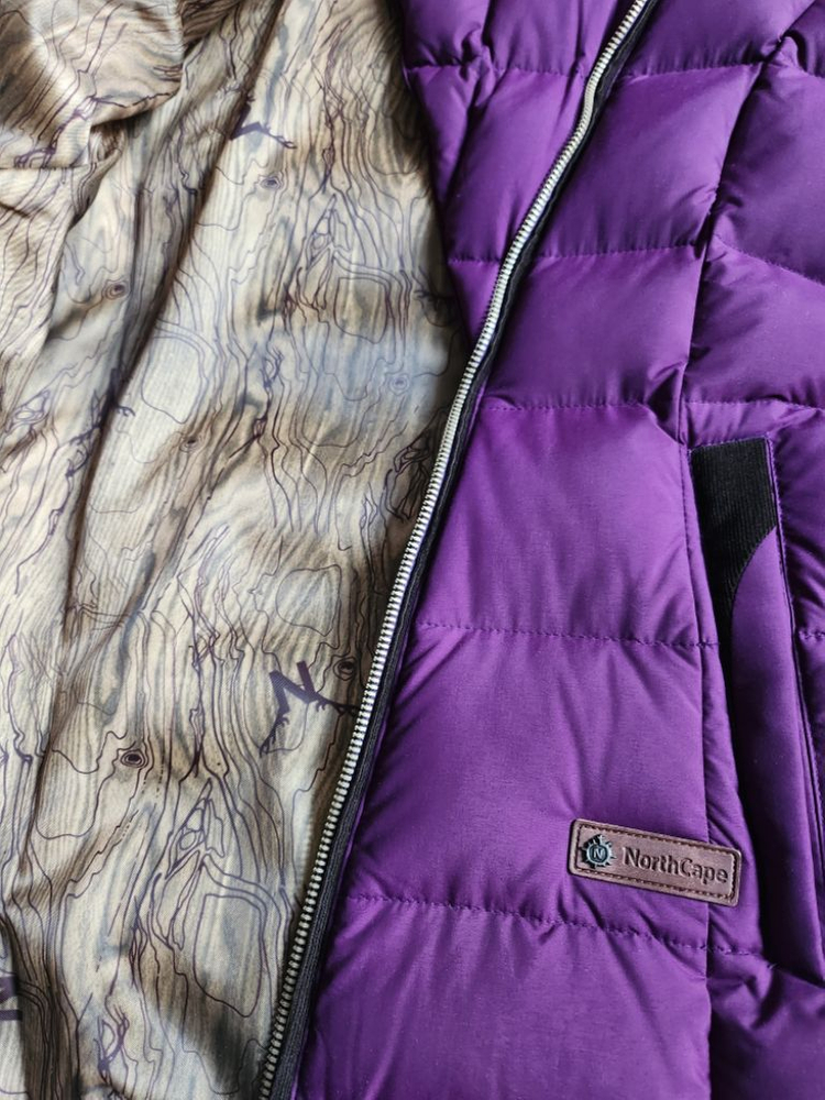 새거 노스케이프 양털 트리밍 다운자켓 노스케이프 점퍼 이미지