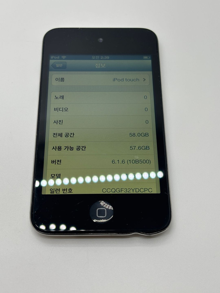 아이팟 터치 4세대 64g 블랙 (배터리 불량) 이미지