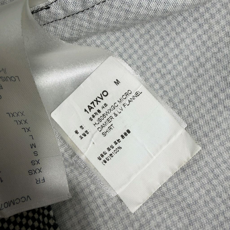 루이비통X니고 마이크로 다미에 플란넬 셔츠--4